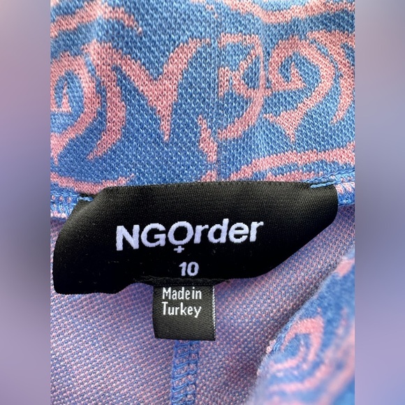 NGOrder 10 Made in Turkey Women Cotton/Spandex Flare Legs Blue and Pink - Picture 5 of 6